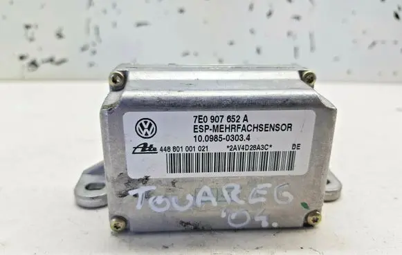 Volkswagen Touareg I ESP acceleration yaw rate sensor 7E0907652A nr2621