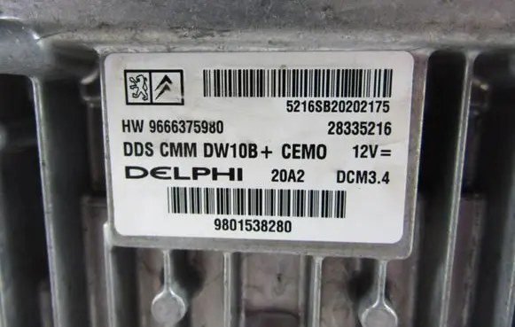 Peugeot 508 Engine control unit/module 9666375980