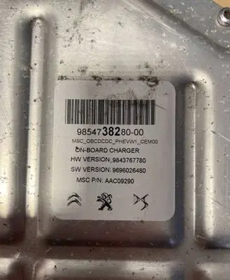 Peugeot 508 Voltage converter inverter 9854738280 9696026480 9843767780