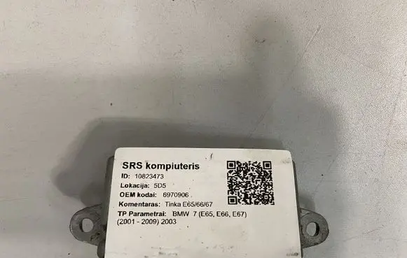 BMW 7 E65 E66 Airbag control unit/module 6970906