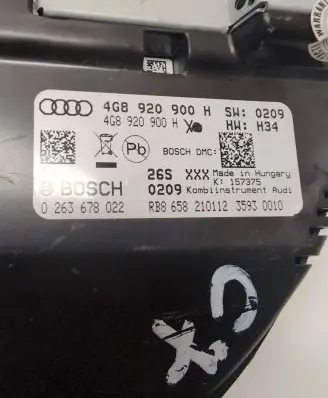 Audi A6 S6 C7 4G Speedometer (instrument cluster) 4G8920900H 0263678022