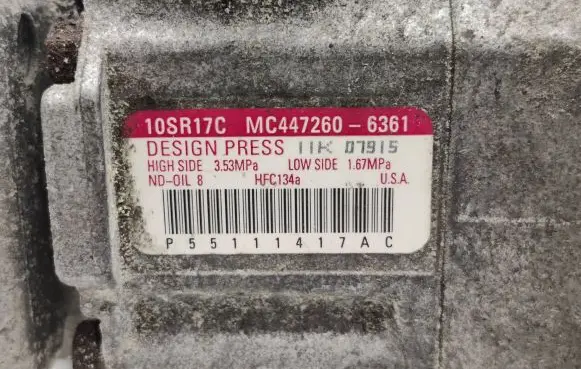 Chrysler Grand Voyager V Air conditioning (A/C) compressor (pump) 10SR17C 55111417AC MC447260-6361