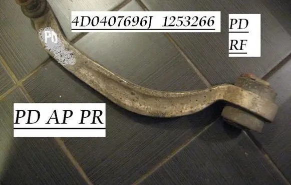 Audi A4 S4 B5 8D Front lower control arm/wishbone 4D0407696J 1253266