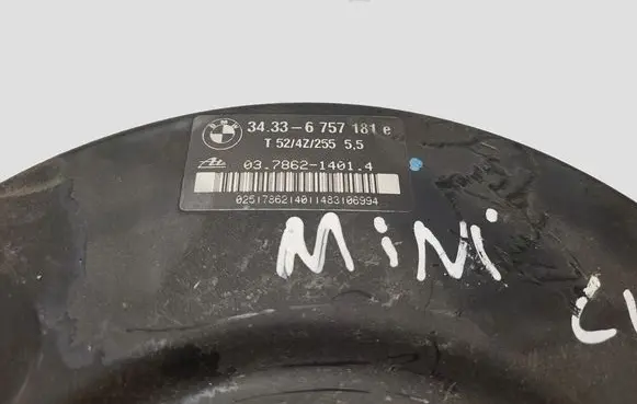 Mini One - Cooper R50 - 53 Brake booster 34336757181E 03786214014 03781829031