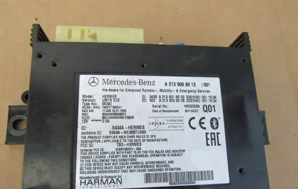 Mercedes-Benz CL C215 Bluetooth control unit module A2139008013