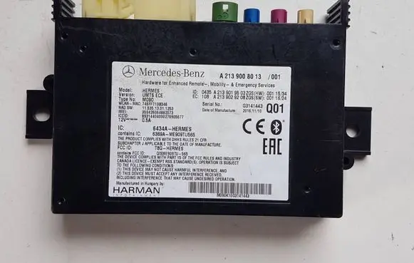 Mercedes-Benz GLC X253 C253 Bluetooth control unit module A2139008013 A2139019503 A2139029208