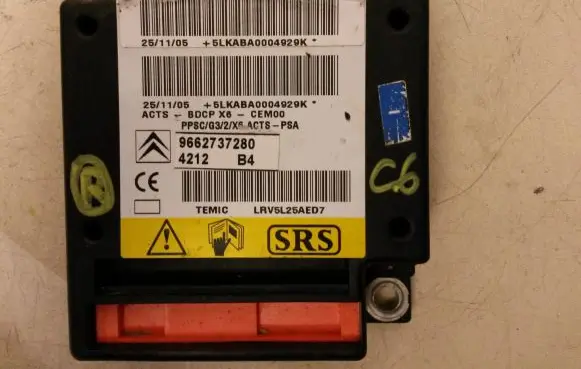 Citroen C6 Airbag control unit/module 9662737280