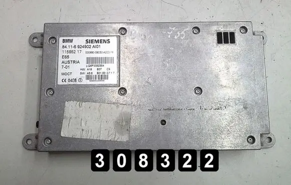 BMW 7 E65 E66 Engine control unit/module 84.11-6924902