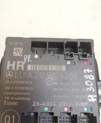 Mercedes-Benz E W212 Door control unit/module A2129004206
