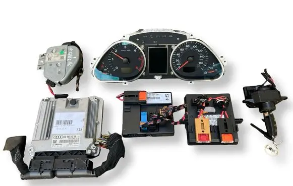 Audi A6 S6 C6 4F Engine ECU kit and lock set 0281014261 03G906016MH