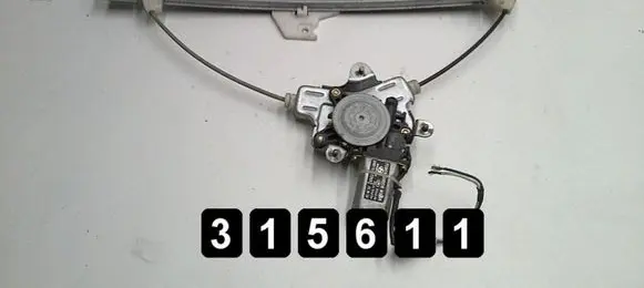 Front door window regulator with motor