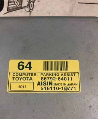 Toyota Corolla Verso E121 Parking PDC control unit/module 8679264011 51611011771