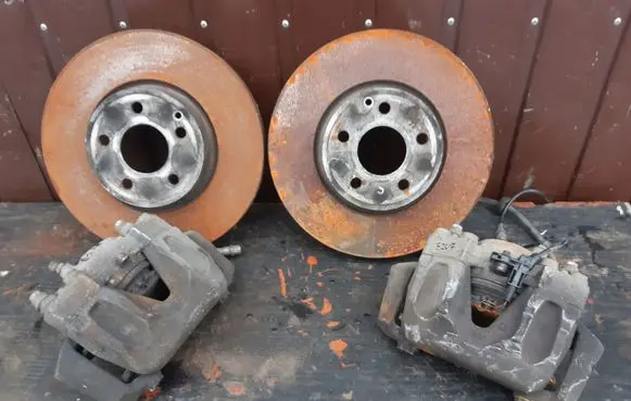 Mercedes-Benz E C207 W207 Brake discs and calipers set 3C8955119B
