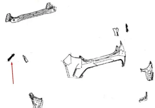 Toyota Auris E210 Front bumper mounting bracket 5257602191