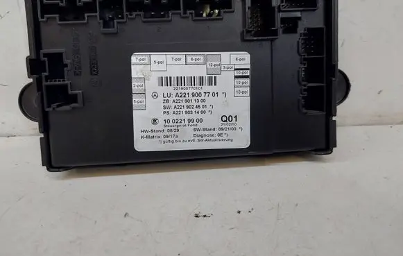 Mercedes-Benz S W221 Other control units/modules A2219007701 A2219024501 A2219011300