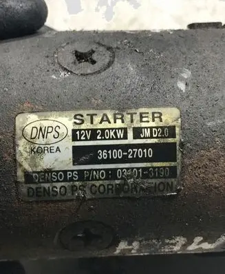 Hyundai Tucson JM Starter motor 3610027010 031013190