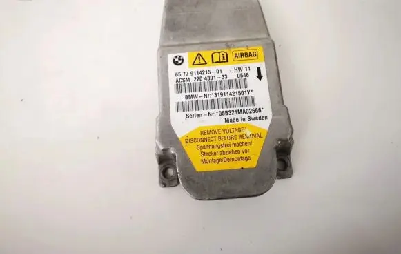 BMW 5 E60 E61 Airbag control unit/module 911421501 9114215-01