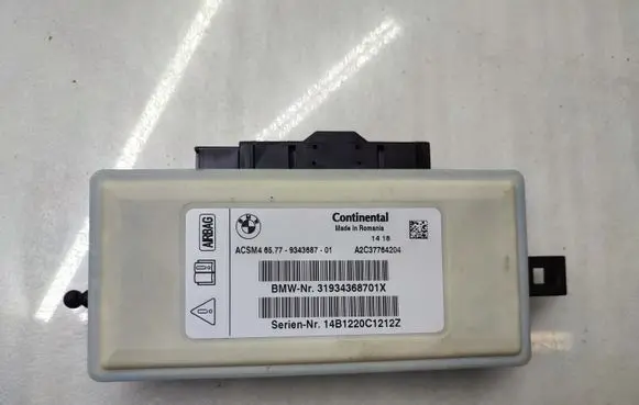 BMW 5 F10 F11 Airbag control unit/module 9343687