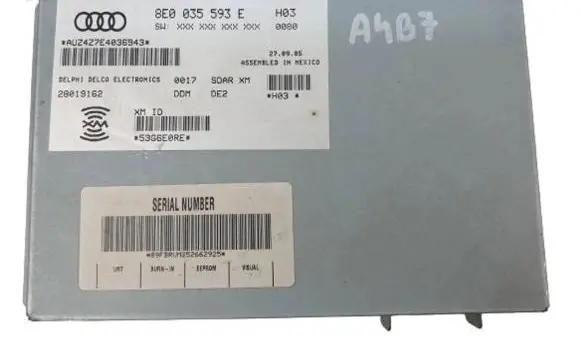 Audi A4 S4 B7 8E 8H Other control units/modules 8E0035593E