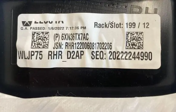 Jeep Grand Cherokee WL Rear door card panel trim 6XN36TX7AC 20222244990