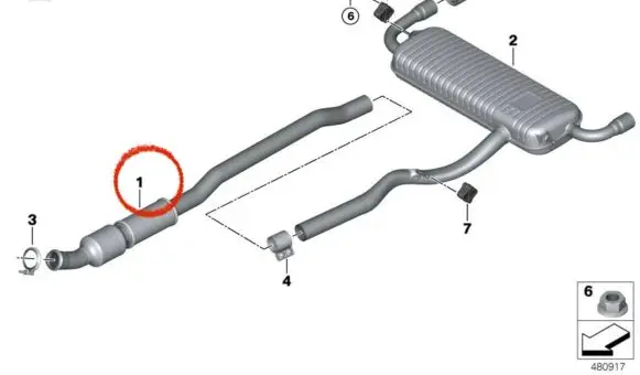 BMW X1 F48 F49 Muffler/silencer 18308627219 8627219