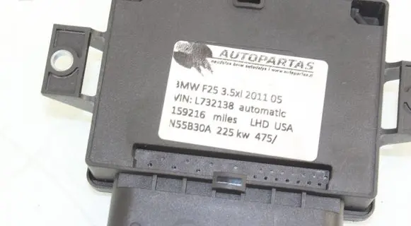 BMW X3 F25 Hand brake control module 6850955 0111021633 32620249A