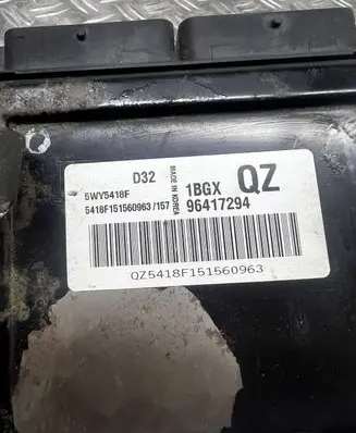 Chevrolet Spark Engine control unit/module 5WY5418F 1BGX96417294