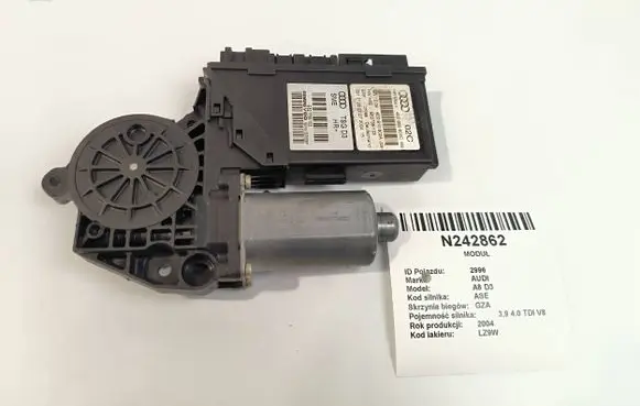 Audi A8 S8 D3 4E Rear door window regulator motor 4E0959802C 4E0910802A 982738103