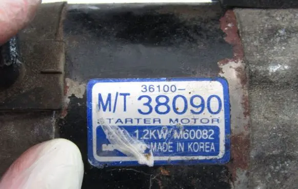 Hyundai Santa Fe Starter motor 3610038090