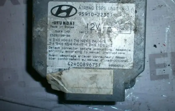 Hyundai Accent Airbag control unit/module 9591022301 5WK4142