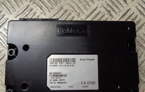 Ford Fiesta Bluetooth control unit module D1BT14D212CC