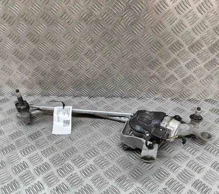 Front wiper linkage and motor