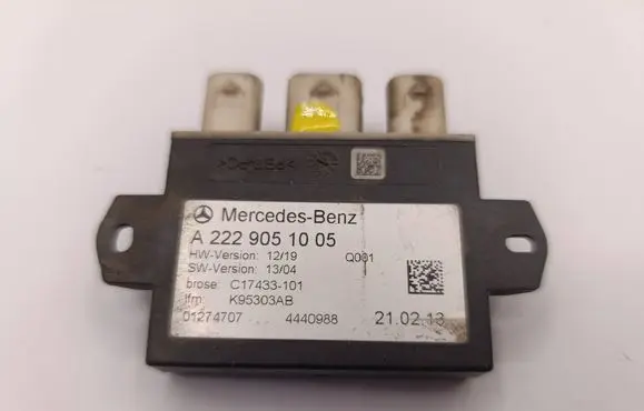 Mercedes-Benz S AMG W222 Tailgate/trunk control unit/module A2229051005 K95303AB C17433101