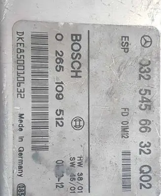 Mercedes-Benz E W211 ESP (stability system) control unit 0265109512 0325456632Q02