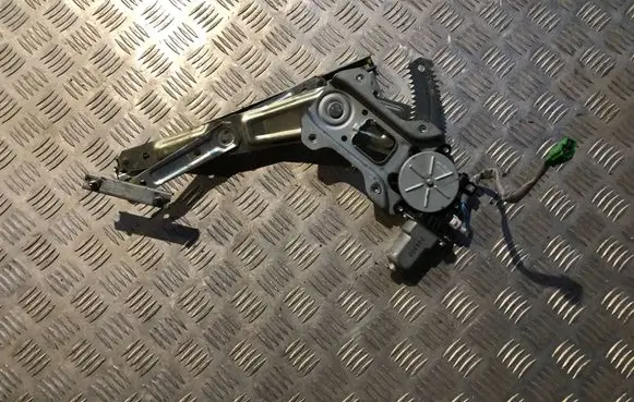 Rear door window regulator with motor