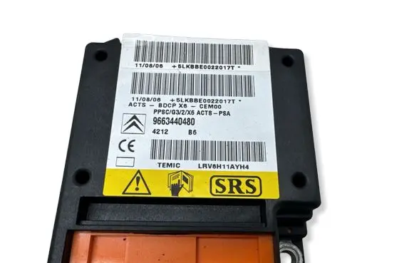 Citroen C6 Airbag control unit/module 9663440480 5LKBBE00220171 LRV6H11AYH4