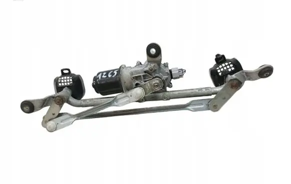 Front wiper linkage and motor
