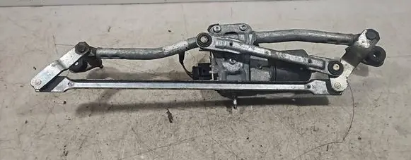 Front wiper linkage and motor