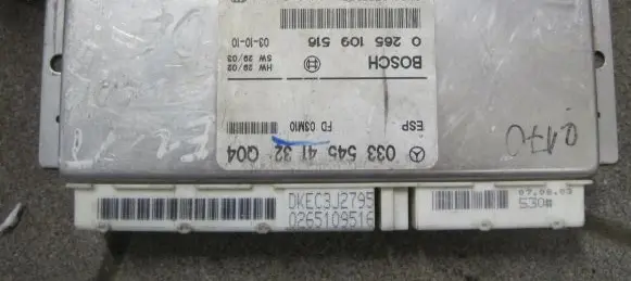 Mercedes-Benz E W211 ESP (stability system) control unit 0335454132 0265109516