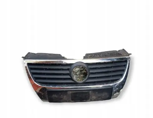 Volkswagen PASSAT B6 Front bumper upper radiator grill 3C0853651D