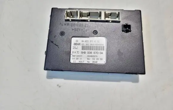 Mercedes-Benz S W221 Climate control unit A2218704192 00480370 5HB00867034
