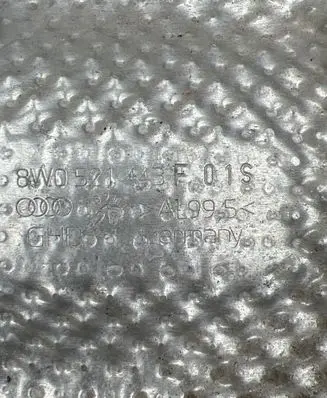 Audi RS5 Exhaust heat shield 8W0521443f