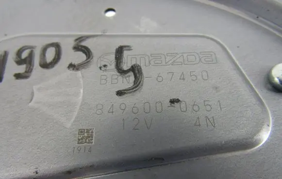 Mazda 3 II Rear window wiper motor 8496000651