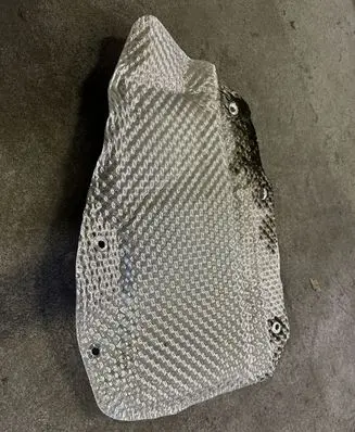 Volkswagen Touareg II Heat shield in engine bay 7P6825616
