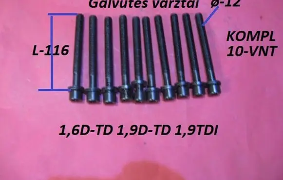 Ford Galaxy Cylinder head bolts ITAIYG0A