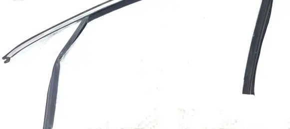 Volkswagen Touareg II Rubber seal front door window/glass 7P0837431H