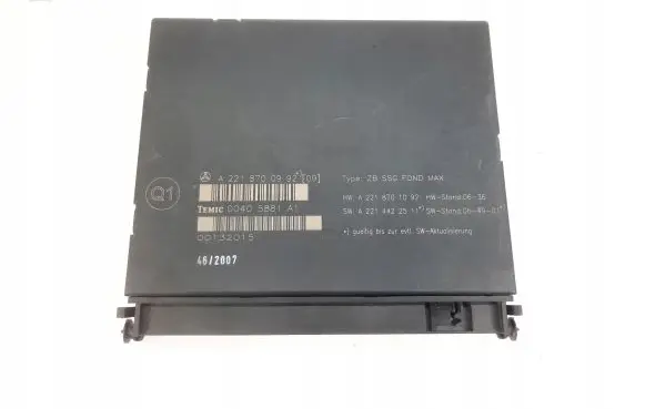 Mercedes-Benz S W221 Seat control module A2218700992