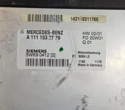 Mercedes-Benz C W203 Engine control unit/module A1111532779 5WK90412