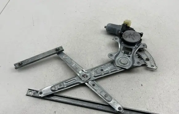 Rear door window regulator with motor