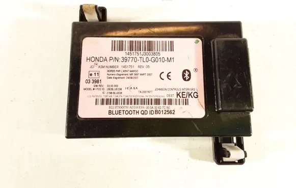 Honda Accord Bluetooth control unit module 39770TL0G010M1 CB2BLUEC08